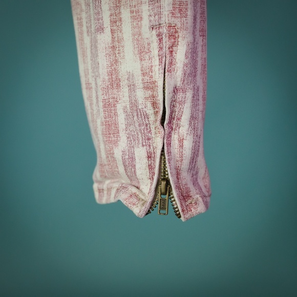 Free People Size 26 Red White Skinny Pants - Picture 5 of 6
